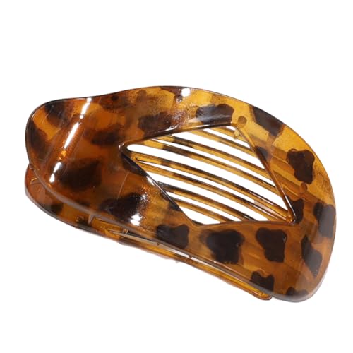 Haarklaue Clip Girl Duckbill Haarklauenklemme for dickes dünnes Haar (gelbe Leopard) von Fiorky