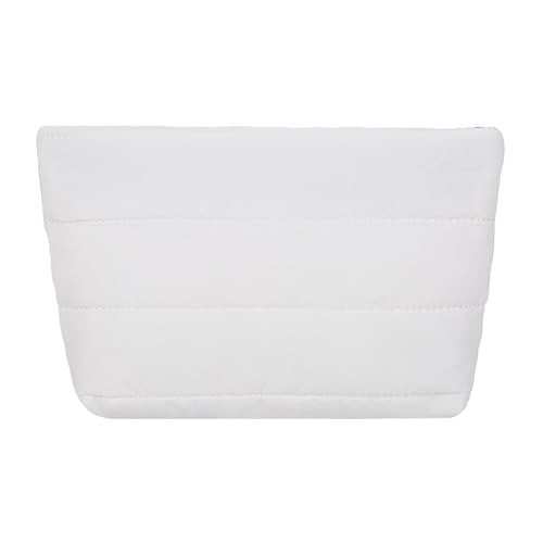 Modekosmetische Tasche for Frauen lässig Clutch Handtasche Solid Toilettenbeutel (weiß) von Fiorky