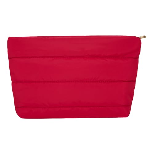 Modekosmetische Tasche for Frauen lässig Clutch Handtasche Solid Toiltigerbeutel (rot) von Fiorky