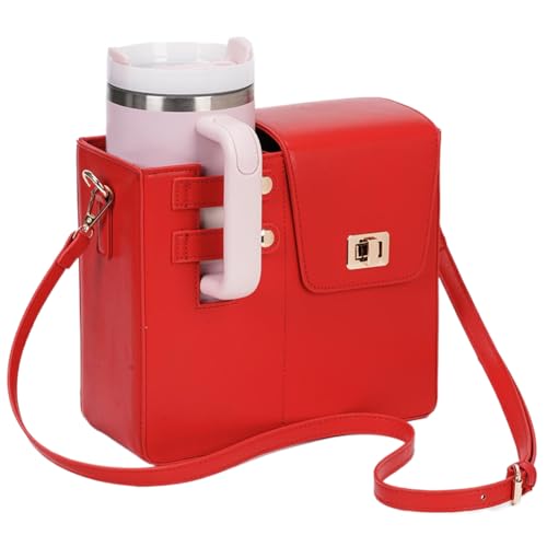 Outdoor Water Cup Aufbewahrungsbeutel Crossbody Bag Water Flaschenbeutel for Frauen (rot) von Fiorky