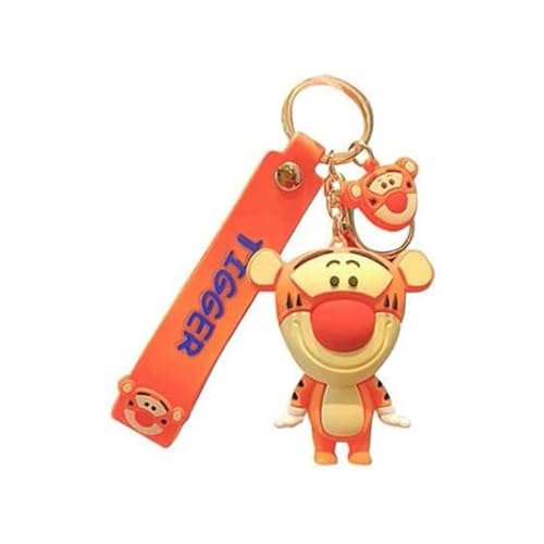 Firally Cartoon Schlüsselbund Karikatur, Mädchen Junge Souvenir Geschenk Spielzeug Wackelkopffiguren Kinder Keychain von Firally