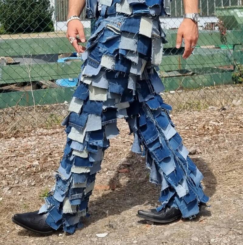 Handgefertigter Stoff Denim W34 L32 Von Firatcakir 1Of1 Unisex von FiratCustoms