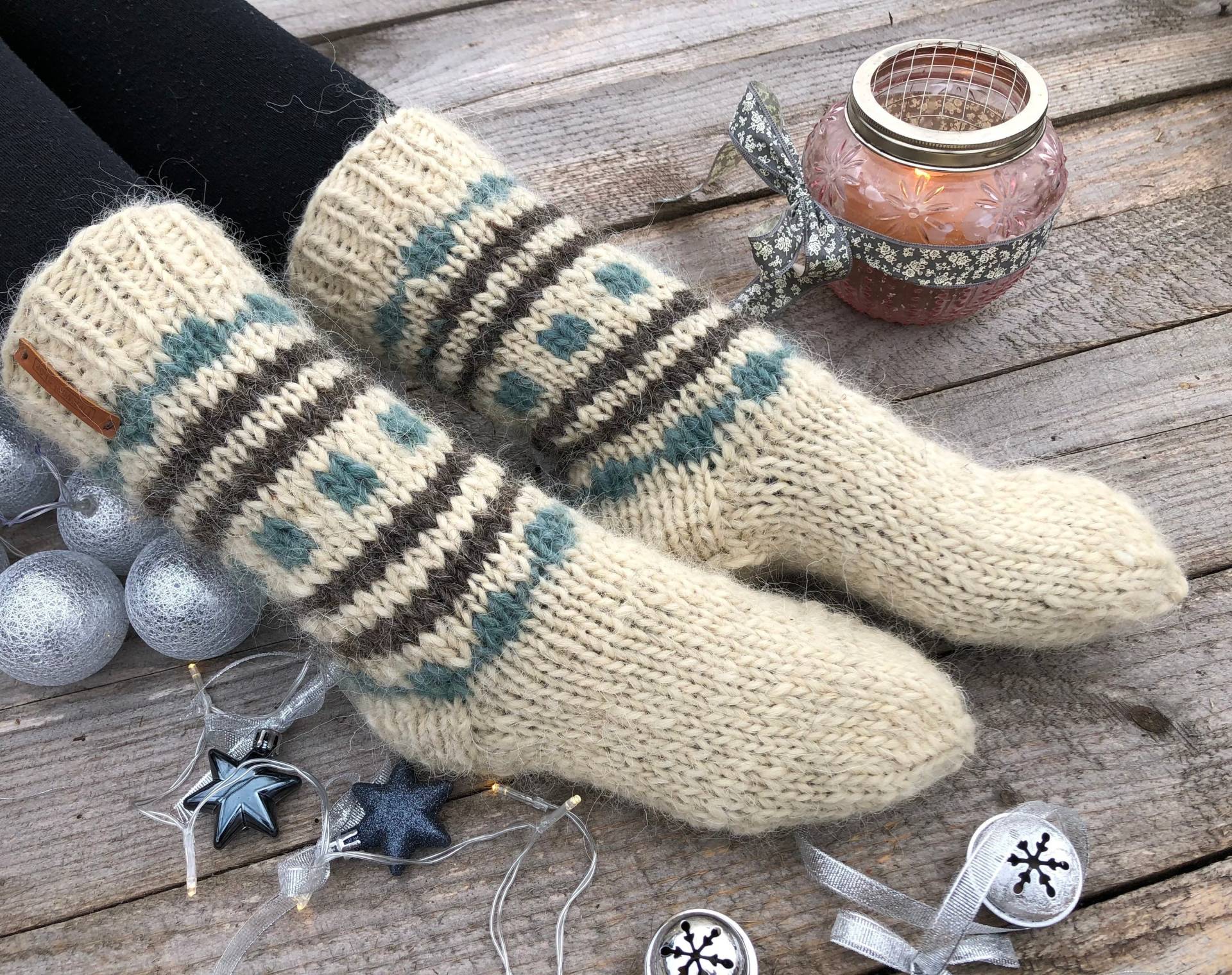 Handgestrickte Wollsocken Extra Dicke, Warme Bettsocken Handgestrickte Wollsocken Extra Dicke, Warme Bettsocken von FiraworkshopTextile