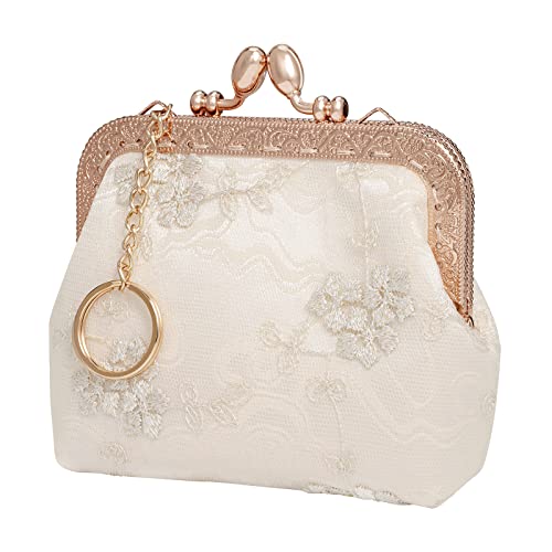 Firclfuy Münzbörsen aus Stoff für Damen Mädchen Elegante Geldbörse Tragbare Bestickte Spitze kleine Portemonnaie mit Schlüsselanhänger Coin Purse Münzbeutel Brieftasche für Frauen Geschenke Firclfuy Münzbörsen aus Stoff für Damen Mädchen Elegante Geldbörse Tragbare Bestickte Spitze kleine Portemonnaie mit Schlüsselanhänger Coin Purse Münzbeutel Brieftasche für Frauen Geschenke von Firclfuy