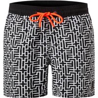 FIRE + ICE Herren Badeshorts schwarz Mikrofaser Gemustert von Fire + Ice