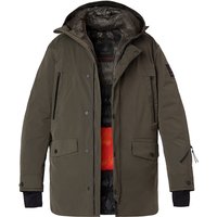 FIRE + ICE Herren Funktionsparka grün Mikrofaser unifarben von Fire + Ice