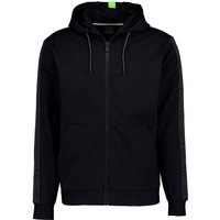 FIRE + ICE Herren Sweatjacke schwarz Baumwoll-Stretch unifarben von Fire + Ice
