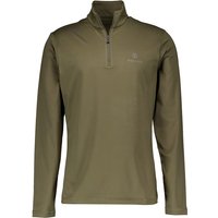 FIRE + ICE Herren Zip-Polo grün Mikrofaser unifarben von Fire + Ice