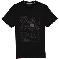 FIRE + ICE Herren T-Shirt schwarz Baumwolle von Fire + Ice