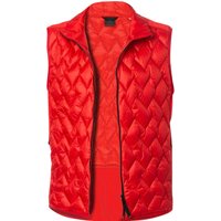 FIRE + ICE Herren Steppweste rot Mikrofaser unifarben von Fire + Ice