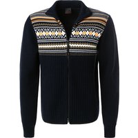 FIRE + ICE Herren Cardigan blau Wolle Gemustert von Fire + Ice