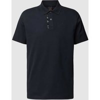 FIRE + ICE Regular Fit Poloshirt mit Label-Print Modell 'RAMON3' in Marine, Größe S von Fire + Ice