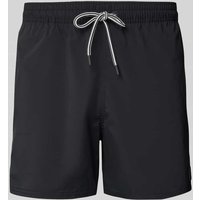 FIRE + ICE Regular Fit Shorts mit Label-Patch Modell 'NELSON' in Black, Größe 50 von Fire + Ice