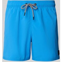 FIRE + ICE Regular Fit Shorts mit Label-Patch Modell 'NELSON' in Blau, Größe 48 von Fire + Ice