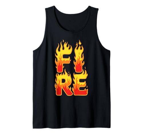 Fire Flame Shirt für Erwachsene, Kinder, Herren und Damen, Feuer- und Eiskostüm Tank Top von Fire And Ice Costume Shirts