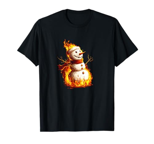 Cooler Schneemann mit heißem Problem für Erwachsene und Kinder T-Shirt Cooler Schneemann mit heißem Problem für Erwachsene und Kinder T-Shirt von Fire and Flames Snowman