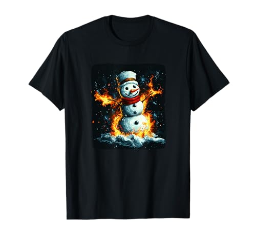 Flames Take Over The Frosty Friend Outfit für Jungen und Mädchen T-Shirt Flames Take Over The Frosty Friend Outfit für Jungen und Mädchen T-Shirt von Fire and Flames Snowman