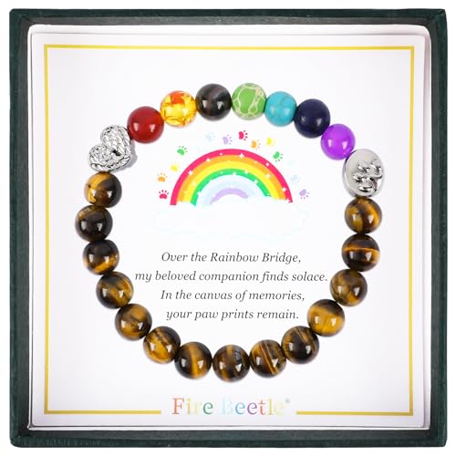 Gedenkgeschenk für den Verlust des Hundes, Beileidsgeschenk, Regenbogenbrücken-Armband, Katzen-Gedenkarmband für Damen und Herren, Gedenkgeschenk für Hunde, Trauergeschenke für den Verlust von Gedenkgeschenk für den Verlust des Hundes, Beileidsgeschenk, Regenbogenbrücken-Armband, Katzen-Gedenkarmband für Damen und Herren, Gedenkgeschenk für Hunde, Trauergeschenke für den Verlust von von Fire beetle