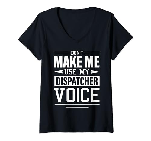Damen Erste Polizeihelfer und Dispatcher T-Shirt mit V-Ausschnitt Damen Erste Polizeihelfer und Dispatcher T-Shirt mit V-Ausschnitt von Fire dispatcher and police dispatcher clothes