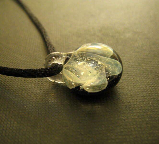 Galaxy Anhänger Boroglas Lampwork Halskette von FireWarpedGlass