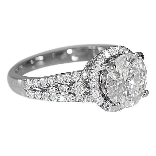 9 Mm Runde Moissanite 14Kw Dicken Band Mit Diamant Schultern Und Halo Filigranes Korb Design Klingeln 3.45 Cttw von FireandBrilliance