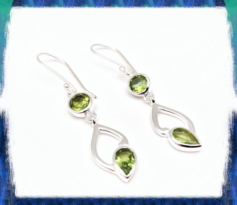 Peridot Ohrringe Sterling Silber - Grün von FireandIceSilver