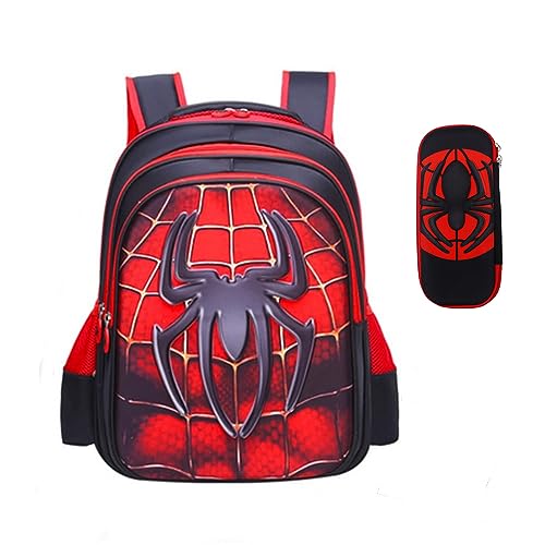 Firecos Kinderrucksäcke 3D Schultasche Reisetasche mit Federmäppchen Rucksack Kinder für Jungen Studenten Rucksack mit Großer Kapazität von Firecos