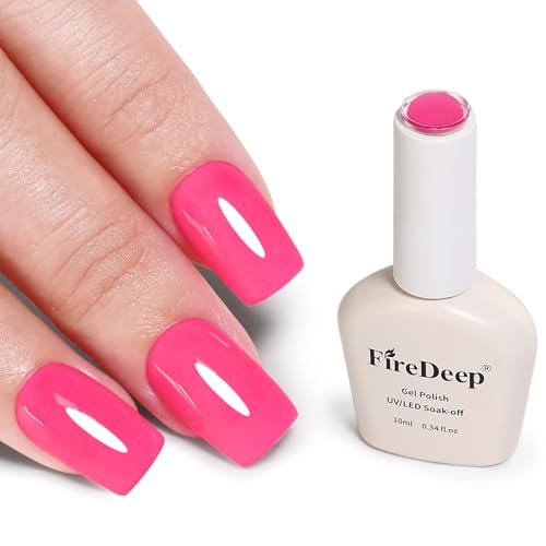 Firedeep 10ml Knallrosa Nagelgel Hema-Frei Abziehbar Langanhaltend Salon DIY Geschenk für Mädchen von Firedeep