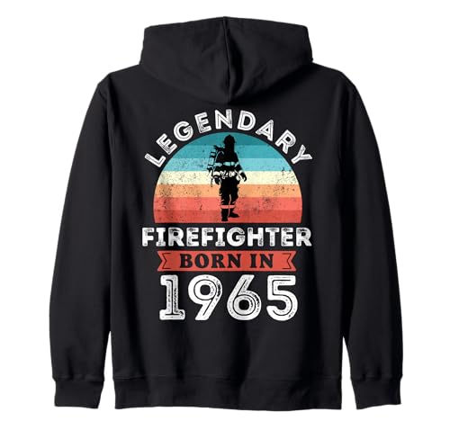 Legendary Firefighter Born in 1965, 60th Birthday Men Kapuzenjacke Legendary Firefighter Born in 1965, 60th Birthday Men Kapuzenjacke von Firefighter 1965 Legends Gifts for Mens 60th Bday