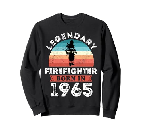 Legendary Firefighter Born in 1965, 60th Birthday Men Sweatshirt Legendary Firefighter Born in 1965, 60th Birthday Men Sweatshirt von Firefighter 1965 Legends Gifts for Mens 60th Bday