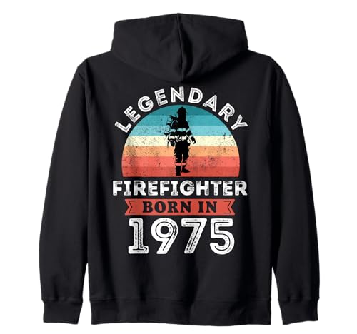 Legendary Firefighter Born in 1975, 50th Birthday Men Kapuzenjacke Legendary Firefighter Born in 1975, 50th Birthday Men Kapuzenjacke von Firefighter 1975 Legends Gifts for Mens 50th Bday