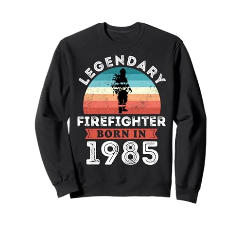 Legendary Firefighter Born in 1985, 40th Birthday Men Sweatshirt von Firefighter 1985 Legends Gifts for Mens 40th Bday