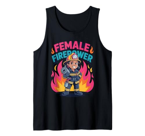 Lustige Feuerwehrmann Kunst Frauen Mädchen Feuerwehrmann Feuerwehrfrau Tank Top Lustige Feuerwehrmann Kunst Frauen Mädchen Feuerwehrmann Feuerwehrfrau Tank Top von Firefighter Art Women Girls Firewoman