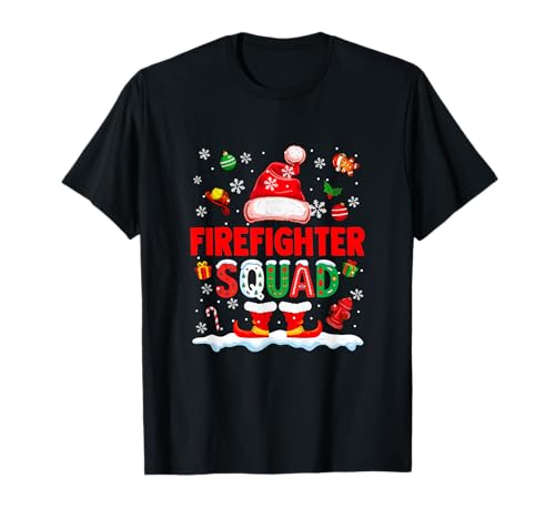 Firefighter Squad Herren Job Weihnachten Weihnachtsmann Kostüm Fliege T-Shirt Firefighter Squad Herren Job Weihnachten Weihnachtsmann Kostüm Fliege T-Shirt von Firefighter Christmas Costume
