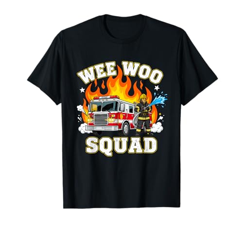 Wee Woo Squad Funny Firefighter Fire Truck Fireman Men Women T-Shirt Wee Woo Squad Funny Firefighter Fire Truck Fireman Men Women T-Shirt von Firefighter Tees Fireman Men Women Kids Ideas