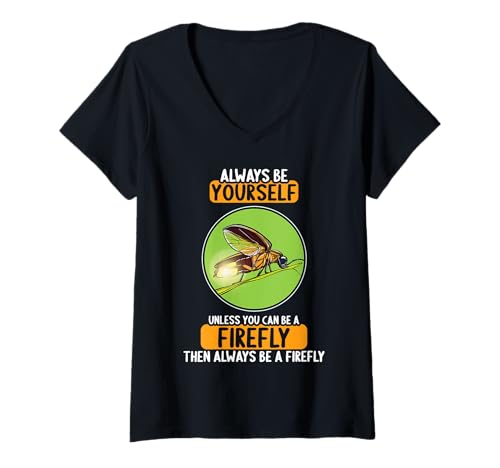 Damen Firefly Glühwürmchen T-Shirt mit V-Ausschnitt Damen Firefly Glühwürmchen T-Shirt mit V-Ausschnitt von Firefly Glühwürmchen Tier Shop