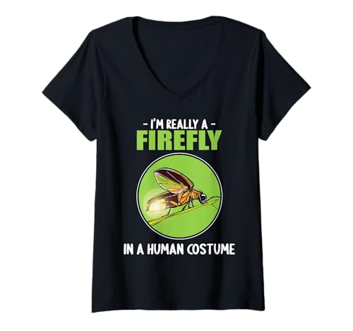 Damen Firefly Glühwürmchen T-Shirt mit V-Ausschnitt Damen Firefly Glühwürmchen T-Shirt mit V-Ausschnitt von Firefly Glühwürmchen Tier Shop