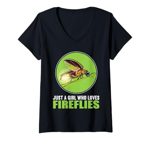 Damen Firefly Glühwürmchen T-Shirt mit V-Ausschnitt Damen Firefly Glühwürmchen T-Shirt mit V-Ausschnitt von Firefly Glühwürmchen Tier Shop
