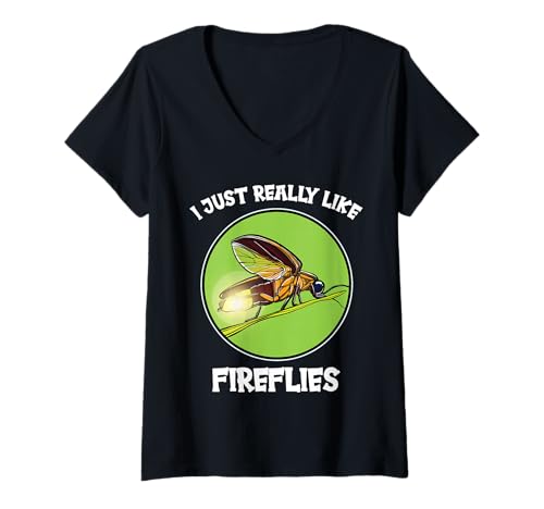 Damen Firefly Glühwürmchen T-Shirt mit V-Ausschnitt Damen Firefly Glühwürmchen T-Shirt mit V-Ausschnitt von Firefly Glühwürmchen Tier Shop