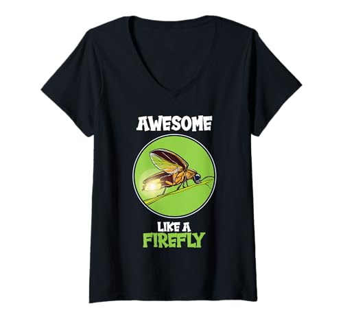 Damen Firefly Glühwürmchen T-Shirt mit V-Ausschnitt Damen Firefly Glühwürmchen T-Shirt mit V-Ausschnitt von Firefly Glühwürmchen Tier Shop