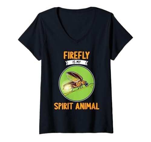 Damen Firefly Glühwürmchen T-Shirt mit V-Ausschnitt Damen Firefly Glühwürmchen T-Shirt mit V-Ausschnitt von Firefly Glühwürmchen Tier Shop