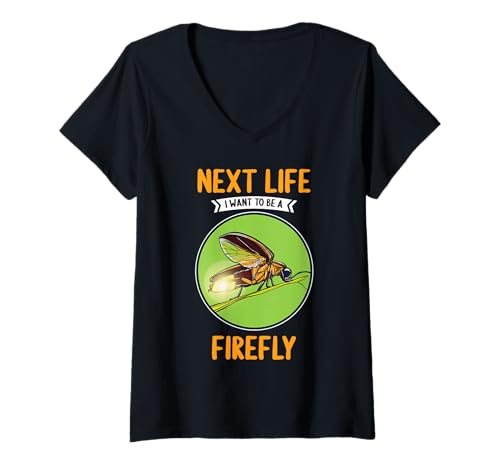 Damen Firefly Glühwürmchen T-Shirt mit V-Ausschnitt Damen Firefly Glühwürmchen T-Shirt mit V-Ausschnitt von Firefly Glühwürmchen Tier Shop