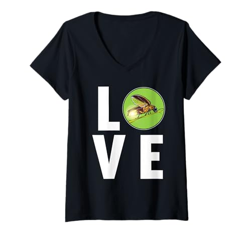 Damen Firefly Glühwürmchen T-Shirt mit V-Ausschnitt Damen Firefly Glühwürmchen T-Shirt mit V-Ausschnitt von Firefly Glühwürmchen Tier Shop