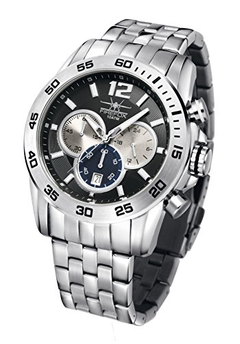 FIREFOX Hound Dog FFS210-102 schwarz Edelstahl Herrenuhr Chronograph Sicherheitsfaltschieße 10 ATM wasserdicht von FIREFOX