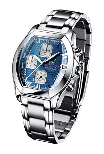 FIREFOX NEBUKADNEZAR FFS175-103b blau Damenuhr Armbanduhr Chronograph massiv Edelstahl Sicherheitsfaltschließe wasserdicht Laufwerk Miyota OS10 von FIREFOX