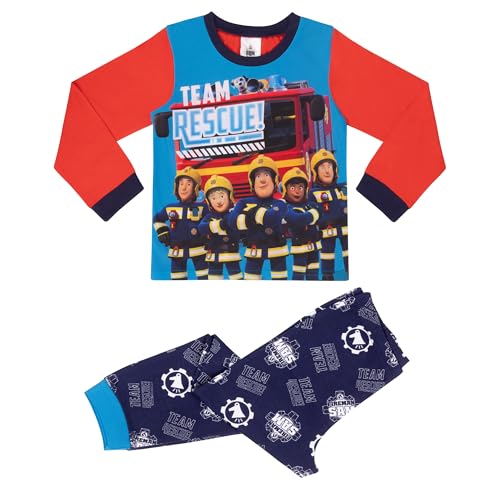 Fireman Sam/Feuerwehrmann Sam - Offizieller langärmeliger Uni-Pyjama - 18-24 Monate: 92cm von Fireman Sam