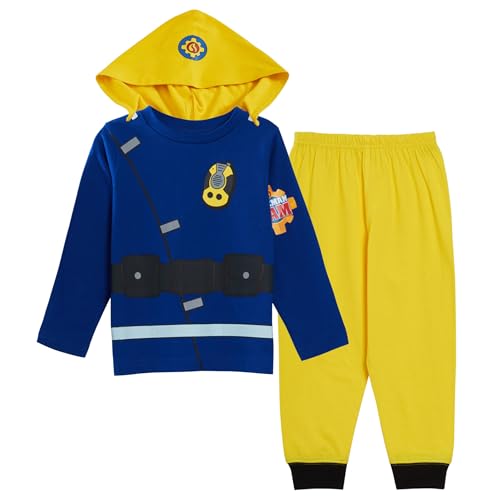 Jungen Novelty Feuerwehrmann Sam Verkleiden Schlafanzug Kinder Ganzkörper-Charakter Pjs Größe, Blau, 3-4 Jahre von Fireman Sam