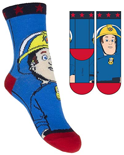 Fireman Sam - Kinder Socken, Strümpfe - Größe 23/26 27/30 31/34, Feuerwehrmann Sam (Feuerwehrmann SAM, 31/34) von Fireman Sam