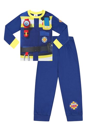 Fireman Sam Langes Pyjama-Set für Jungen, Kostüm, blau, 4-5 Years von Fireman Sam