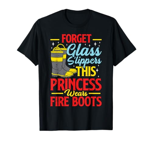 Diese Prinzessin trägt Feuerwehrstiefel Feuerwehrmann Mädchen Frauen T-Shirt Diese Prinzessin trägt Feuerwehrstiefel Feuerwehrmann Mädchen Frauen T-Shirt von Firemen Firefighter Daughter Apparel Co.